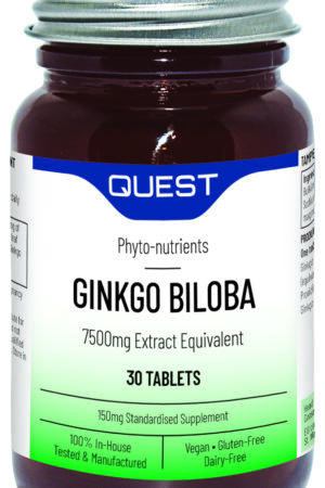 Quest Ginkgo Biloba 150 mg Extract (equivalent to 7,500mg) 30's